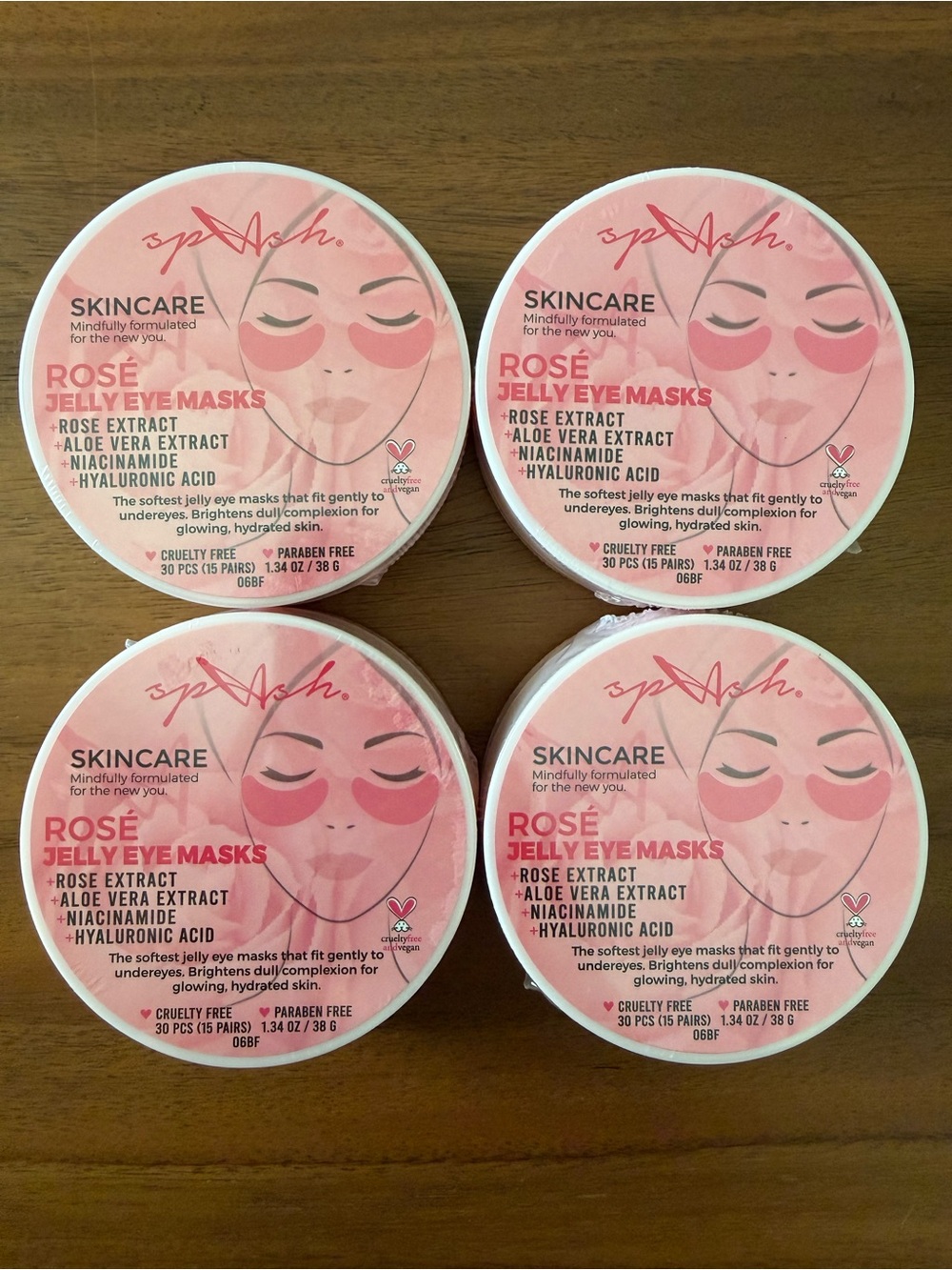 LA splash Rosé Jelly Eye Masks - Hydrating Under-Eye Patches